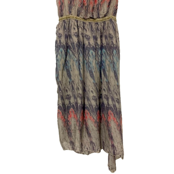 GIUSY SILK PEACOCK DRESS - Size Small - Picture 6 of 11